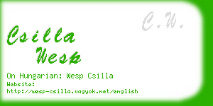 csilla wesp business card